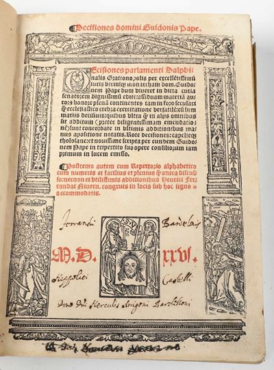 Gui Pape o Guy De la Pape Decreta..lugduni, Joh Marion, 1526