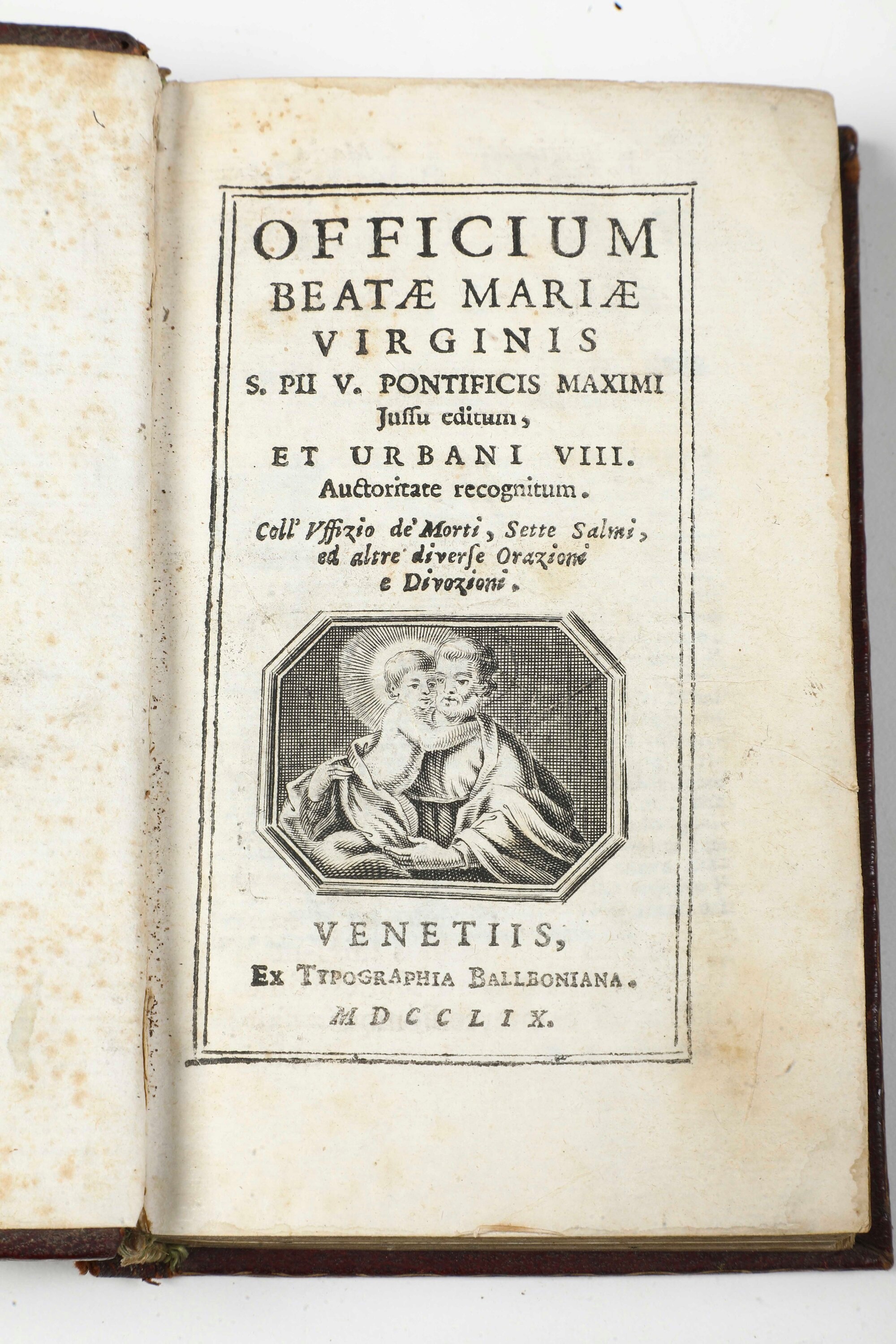Legature - Libri Religiosi Officum Beatae Mariae Virginis Venezia, Ex Tipografia Balboniana 1759
