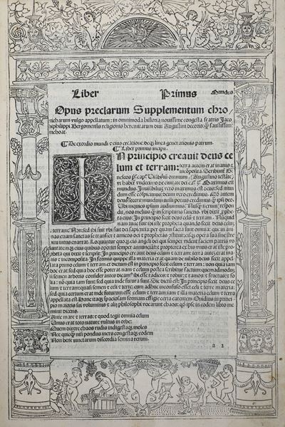 Bergomensis Jacobus Philippus (1434 - 1520) Supplementum Chronicarum Venezia, Bernardinus Ricium ...