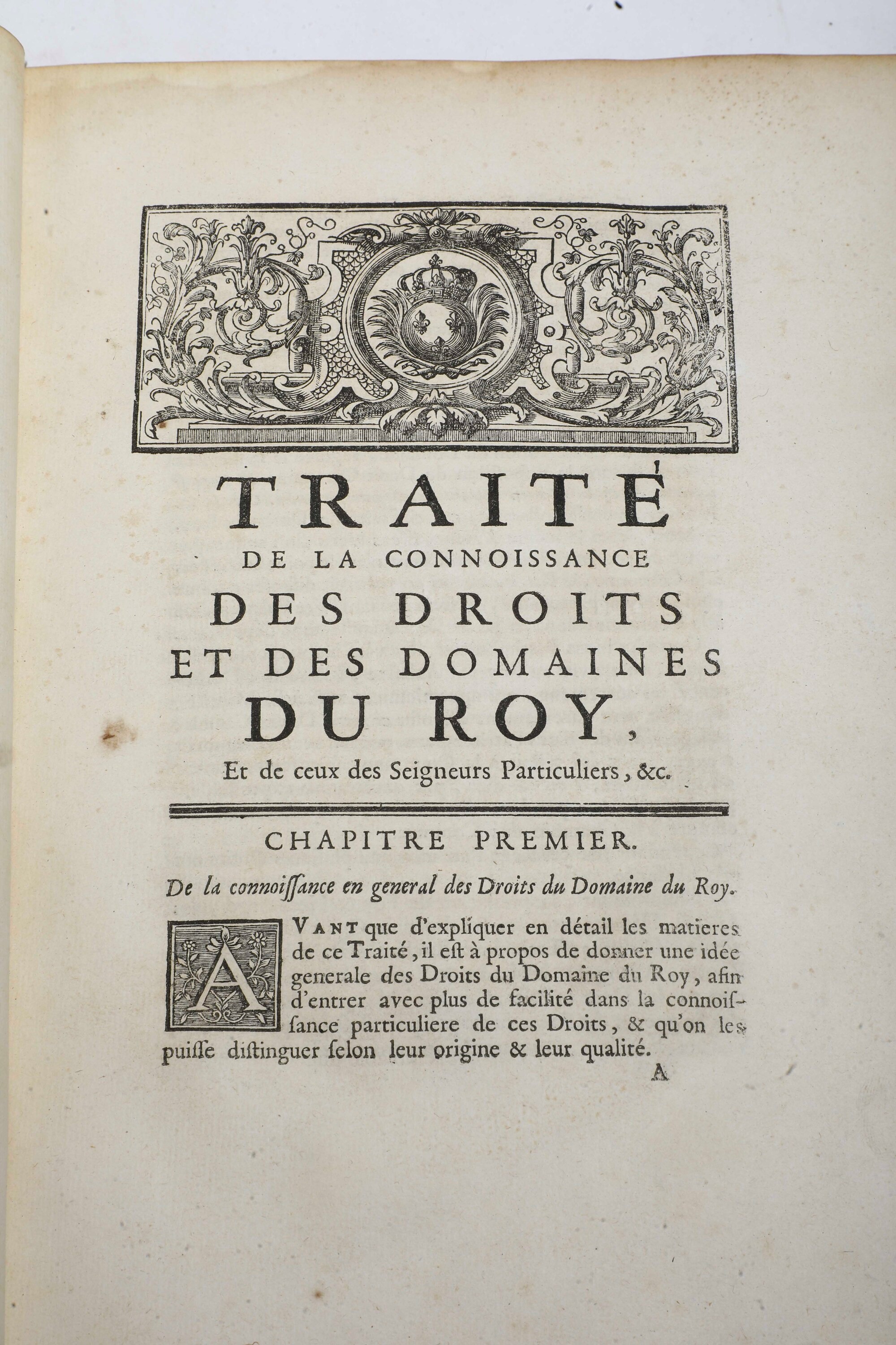 Du Ferrier Berthelot Traitè De la Connoissance Des Droits Et Des Domaines Du Roya Paris, Jaques C...