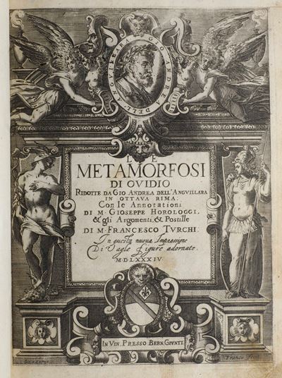 Dell'anguillara Gio' Andrea (1517-1570) le Metamorfosi di Ovidio..in Vinegia, Presso Bern. Giunti...