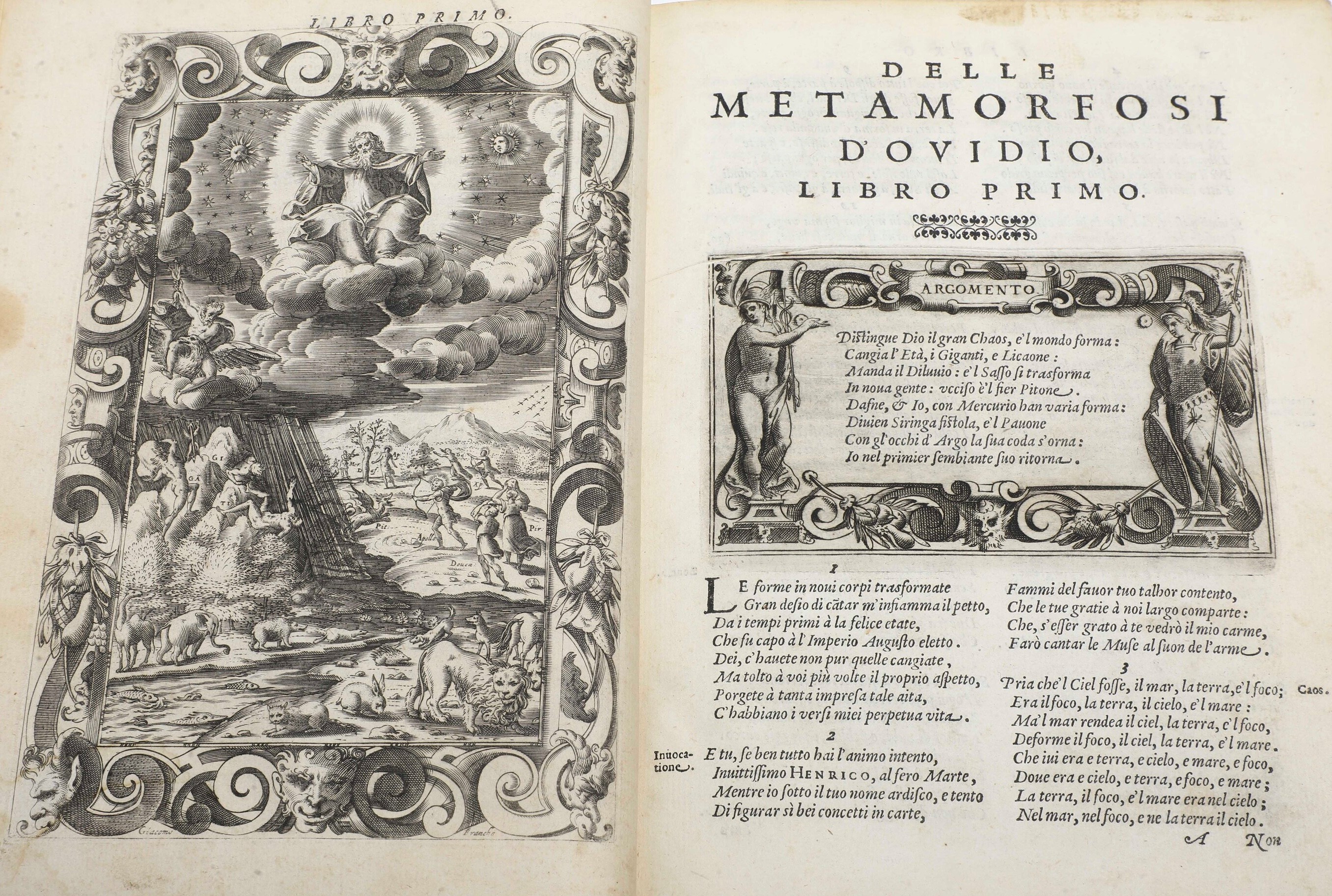 Dell'anguillara Gio' Andrea (1517-1570) le Metamorfosi di Ovidio..in Vinegia, Presso Bern. Giunti...