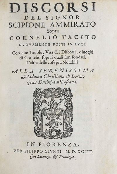 Ammirato Scipione (1531-1600) in Fiorenza, per Filippo Giunti, 1594