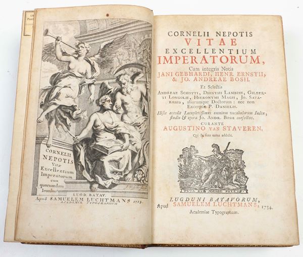 Nepos Cornelius (100-32 a.C.) Vitae excelentium imperatorum.. Lugduni Batavorum, apud Samuelem Luchtmans, 1734