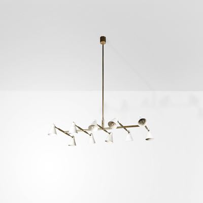Lampada a Sospensione con Riflettori Orientabili.