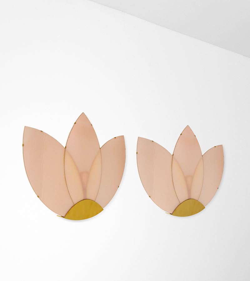 Due grandi lampade a parete.  - Auction Design - Cambi Casa d'Aste