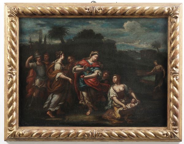 Scuola del XVII secolo Il ritrovamento di Mosè