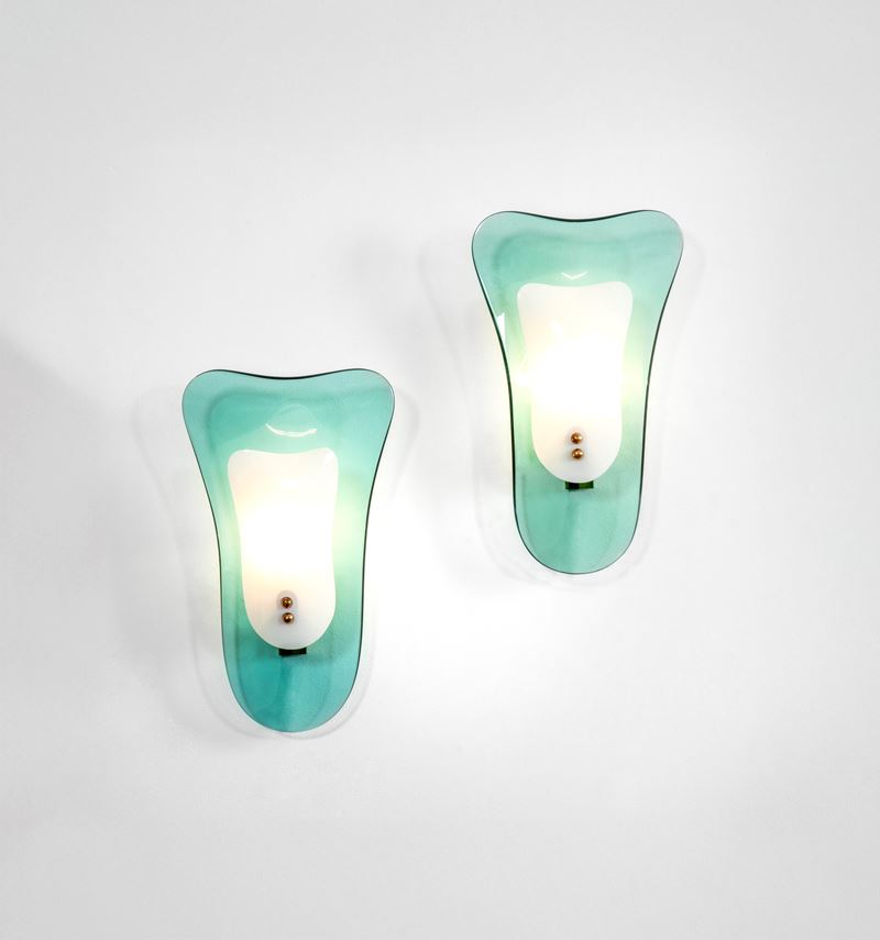 Cristal Art : Due lampade a parete  - Auction Design - Cambi Casa d'Aste