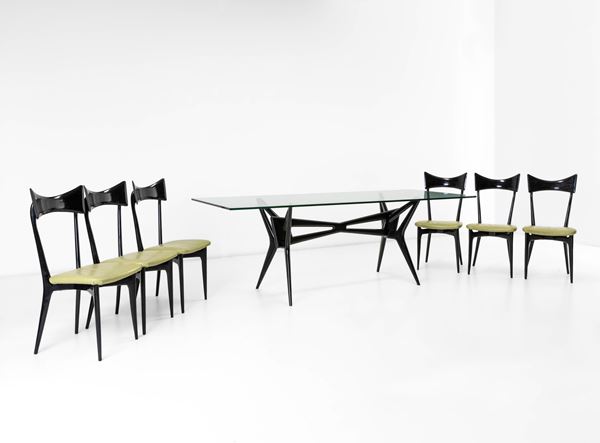 Ico Parisi - Tavolo con sei sedie