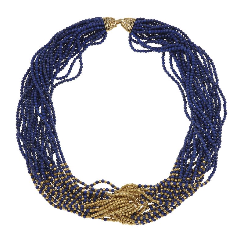 Lapis lazuli and gold encklace  - Auction Jewels - Cambi Casa d'Aste
