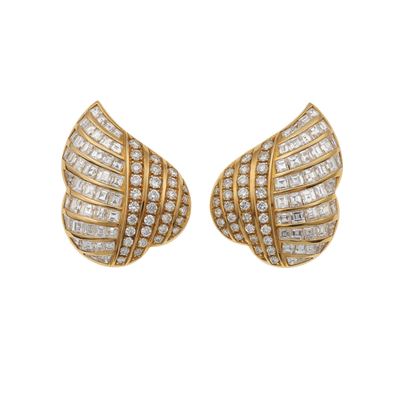 Orecchini con Diamanti Taglio Princess e Brillante