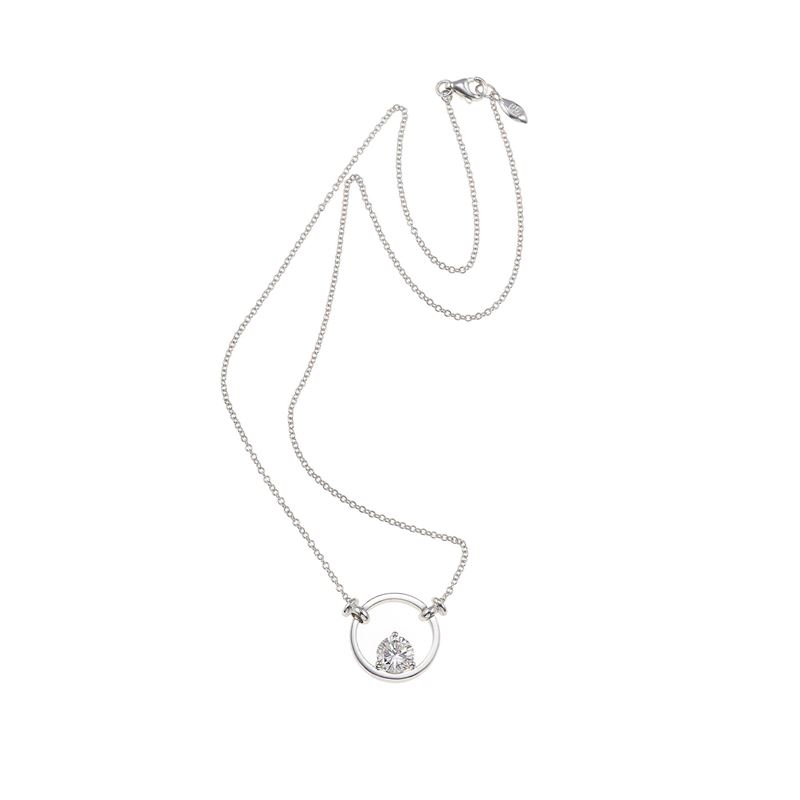 Brilliant-cut diamond and gold pendant  - Auction Jewels - Cambi Casa d'Aste