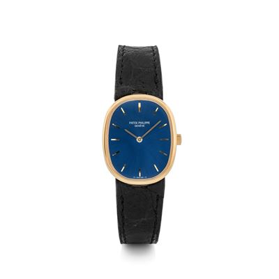 Ellipse Lady Ref 4226j in Oro Giallo 18k, Quadrante Blu Soleil, Carica Manuale, Circa 1980