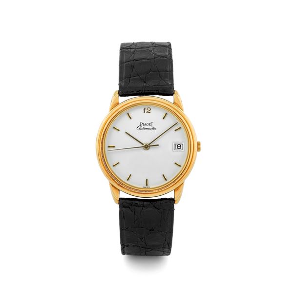 Governeur Automatic in oro giallo 18k extrapiatto, scatola e garanzia, circa 1990 