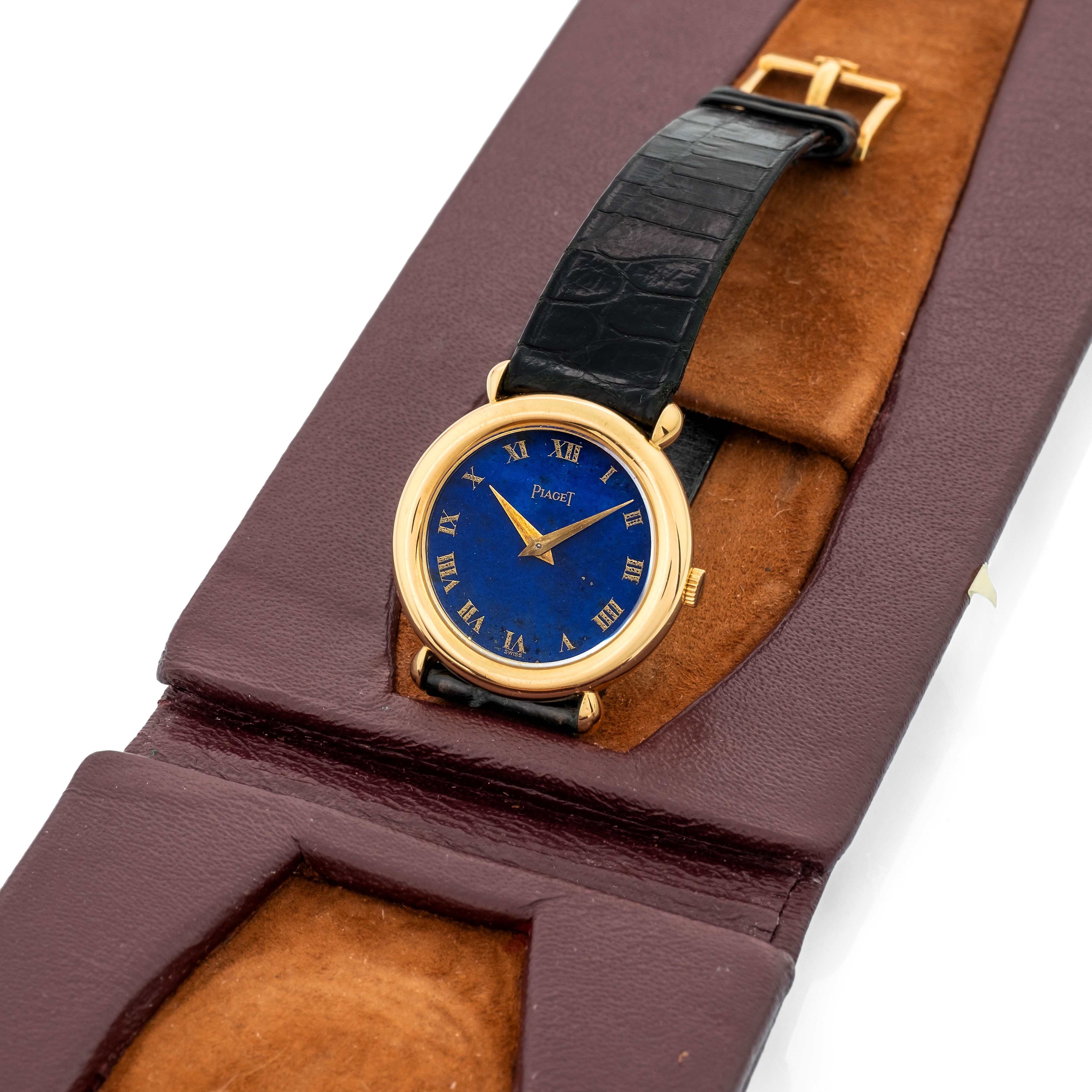 Piaget - Classique Lady Ref 9040 in Oro Giallo 18k, Quadrante Lapislazzuli Numeri Romani, Circa 1...