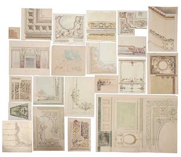 Scuola del XVIII/XIX secolo Studi architettonici