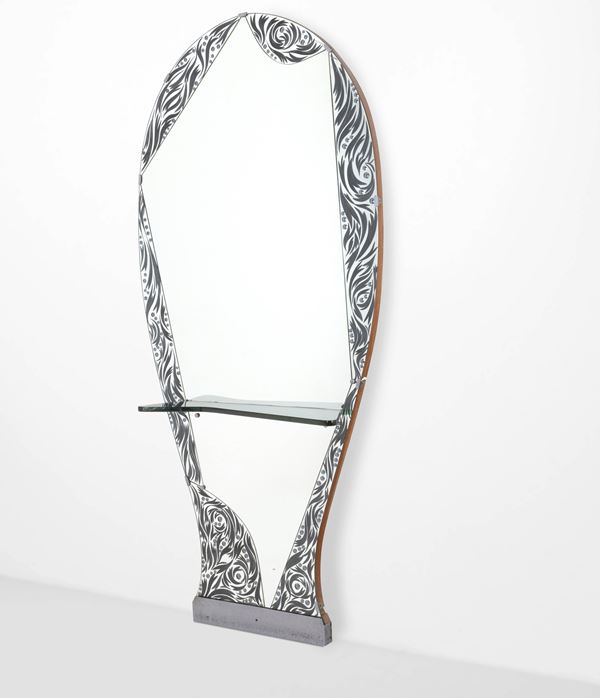 Cristal Art - Grande specchiera con mensola