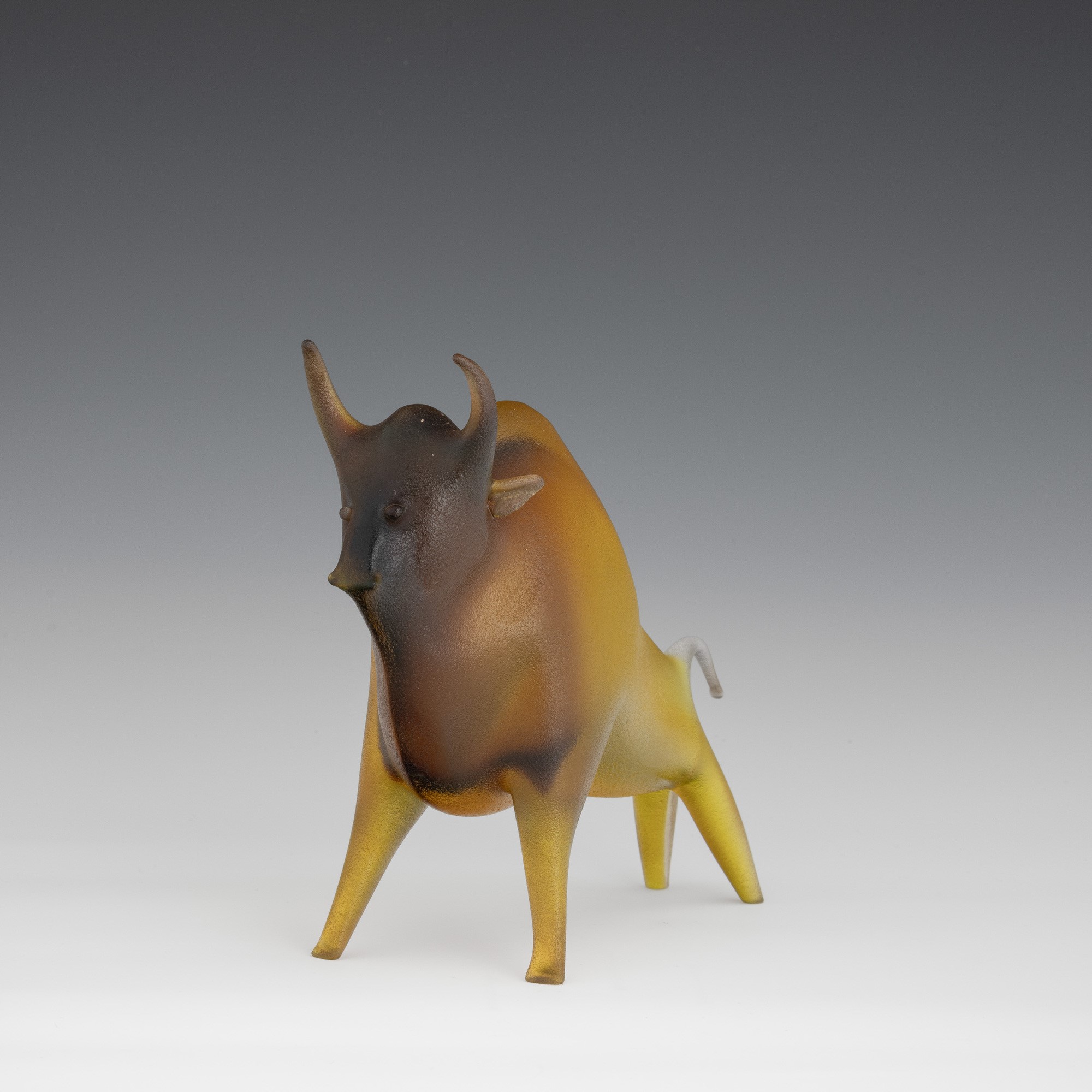 Cenedese, Bisonte in vetro modellato a caldo (Murano, 1960 ca.)