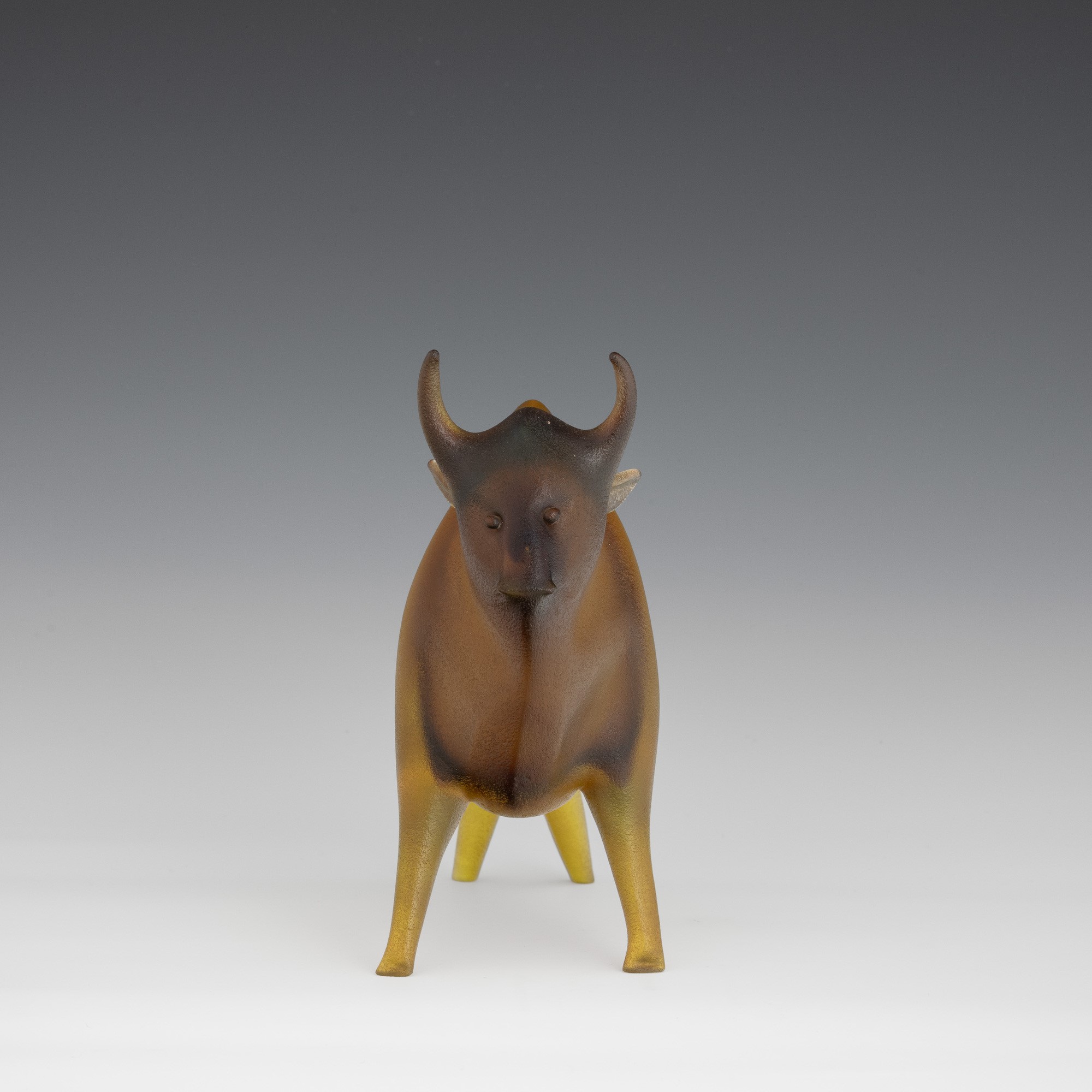 Cenedese, Bisonte in vetro modellato a caldo (Murano, 1960 ca.)