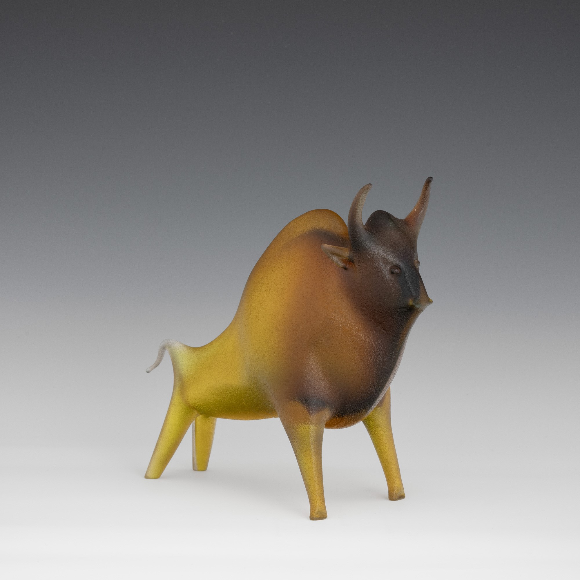 Cenedese, Bisonte in vetro modellato a caldo (Murano, 1960 ca.)