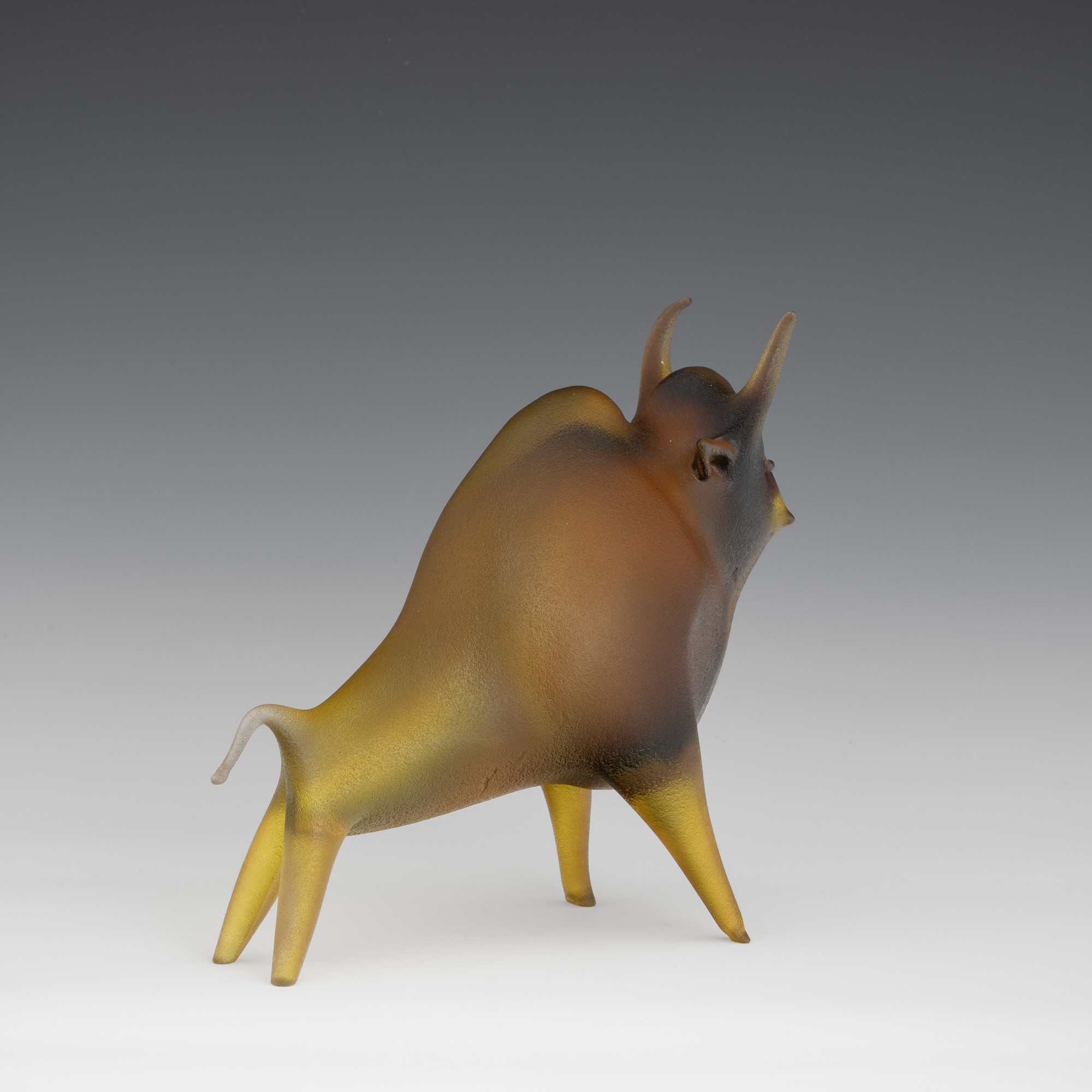 Cenedese, Bisonte in vetro modellato a caldo (Murano, 1960 ca.)