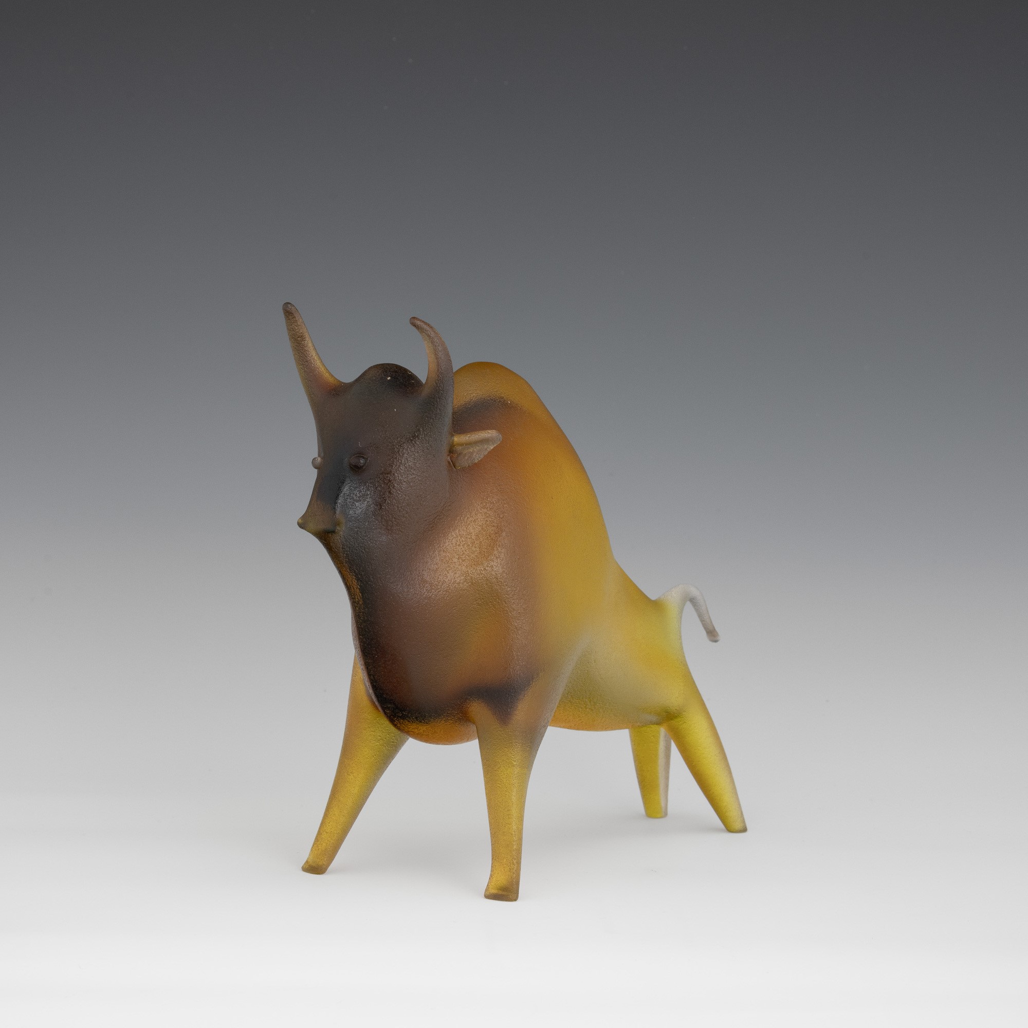 Cenedese, Bisonte in vetro modellato a caldo (Murano, 1960 ca.)