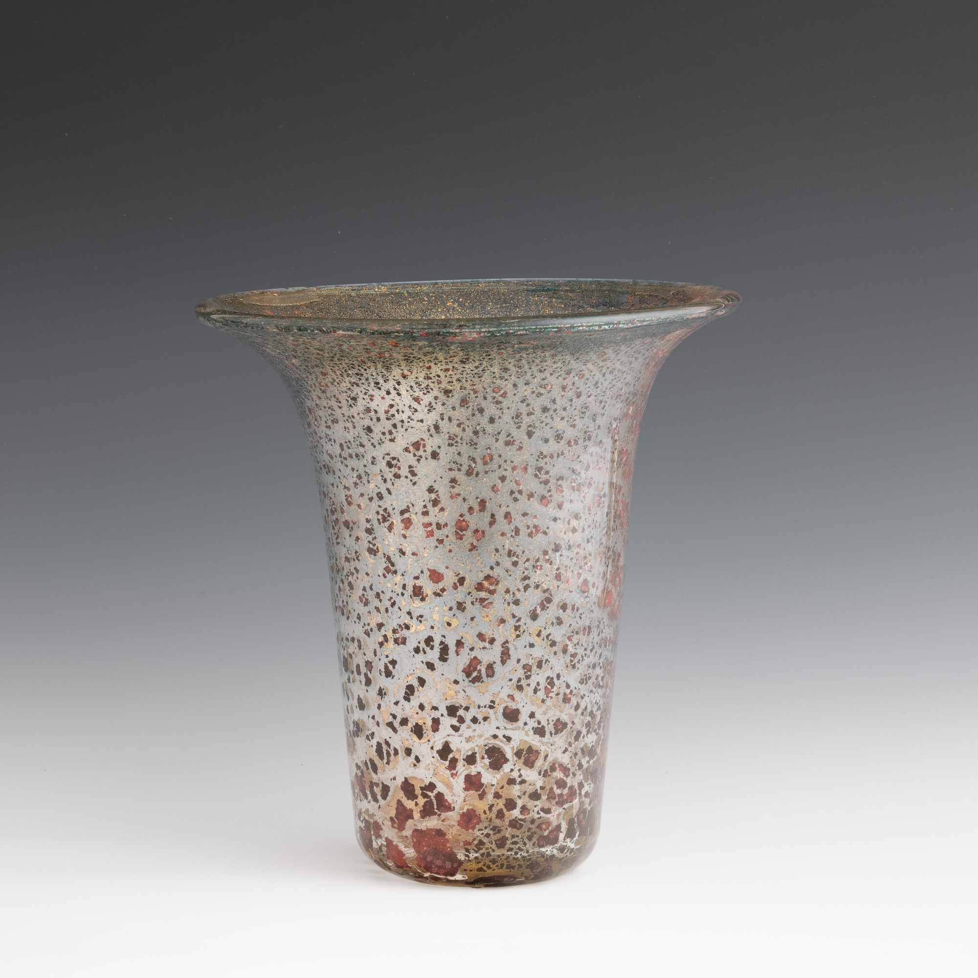 Ercole Barovier - Vaso a campana in vetro soffiato, Murano (circa 1980)