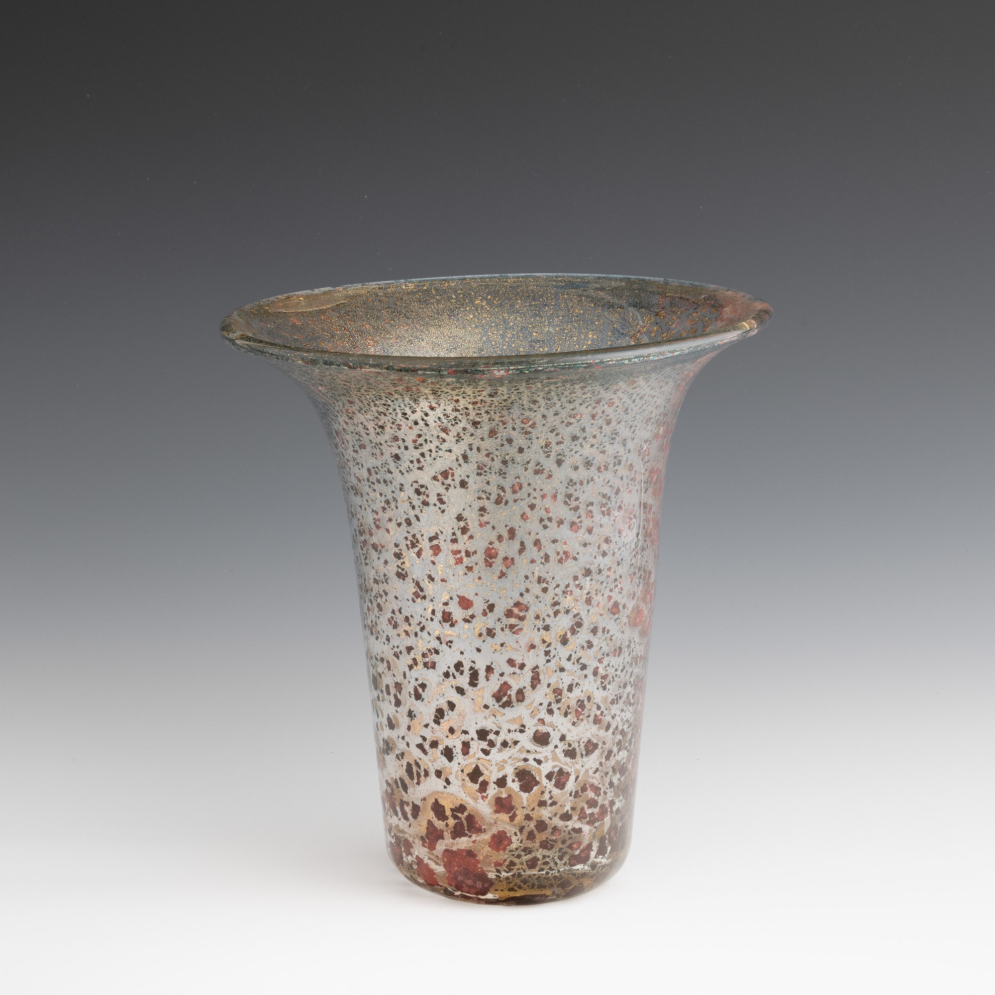 Ercole Barovier - Vaso a campana in vetro soffiato, Murano (circa 1980)