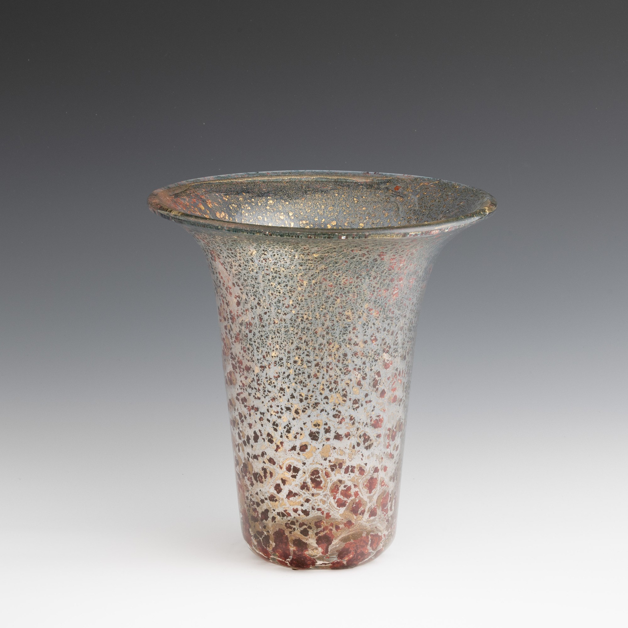 Ercole Barovier - Vaso a campana in vetro soffiato, Murano (circa 1980)