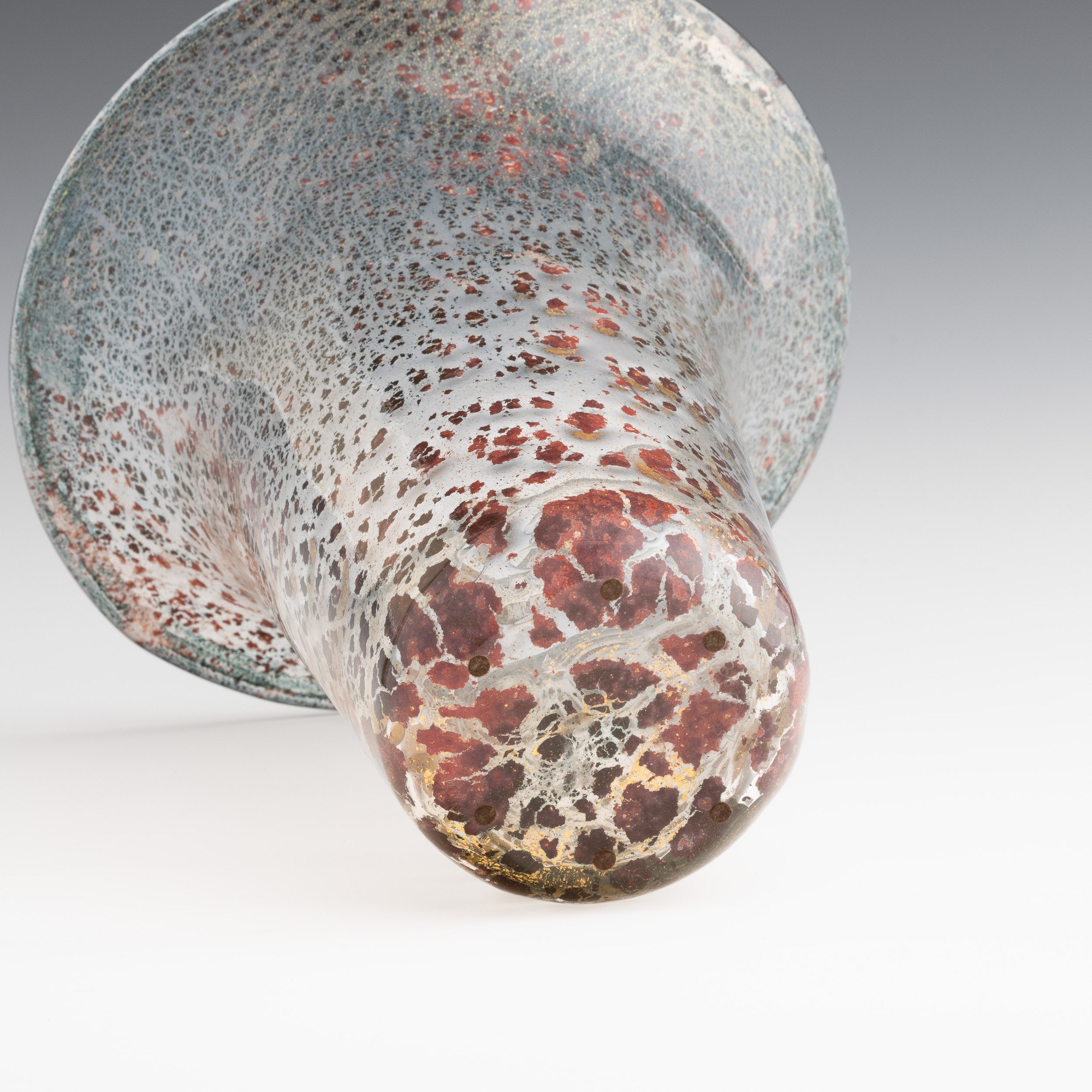 Ercole Barovier - Vaso a campana in vetro soffiato, Murano (circa 1980)