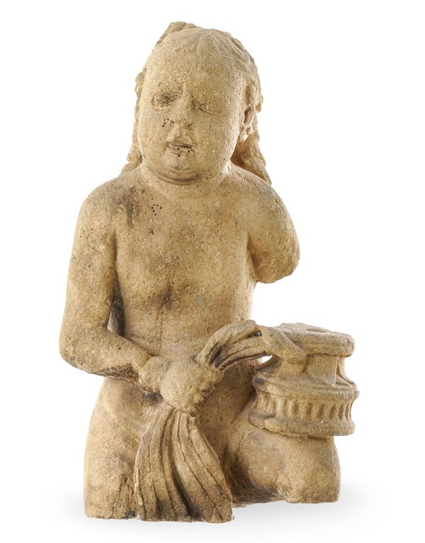 Arte rinascimentale italiana (Puglia ?) XV-XVI secolo Angelo ceroforo