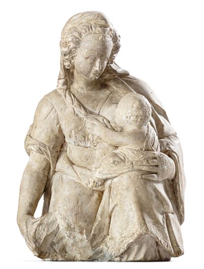 Arte Rinascimentale Francese, XV-XVI Secolo Madonna con Bambino