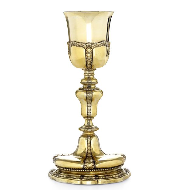 Importante calice eucaristico. Roma 1777-1780. Maestro argentiere Luigi Valadier (1726-1785)