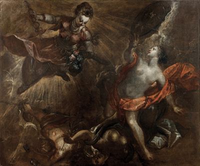 Jacopo Robusti Detto Tintoretto (1519 Venezia-1594 Venezia) e Aiuti la Virtù che Fustiga il Vizio