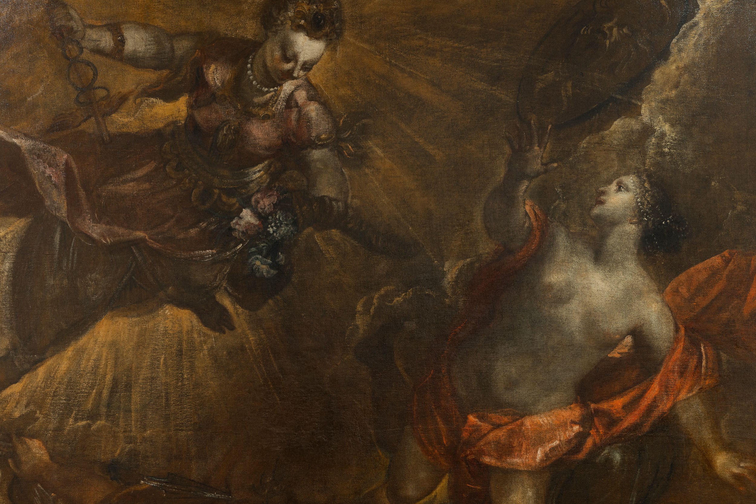 Jacopo Robusti Detto Tintoretto (1519 Venezia-1594 Venezia) e Aiuti la Virtù che Fustiga il Vizio