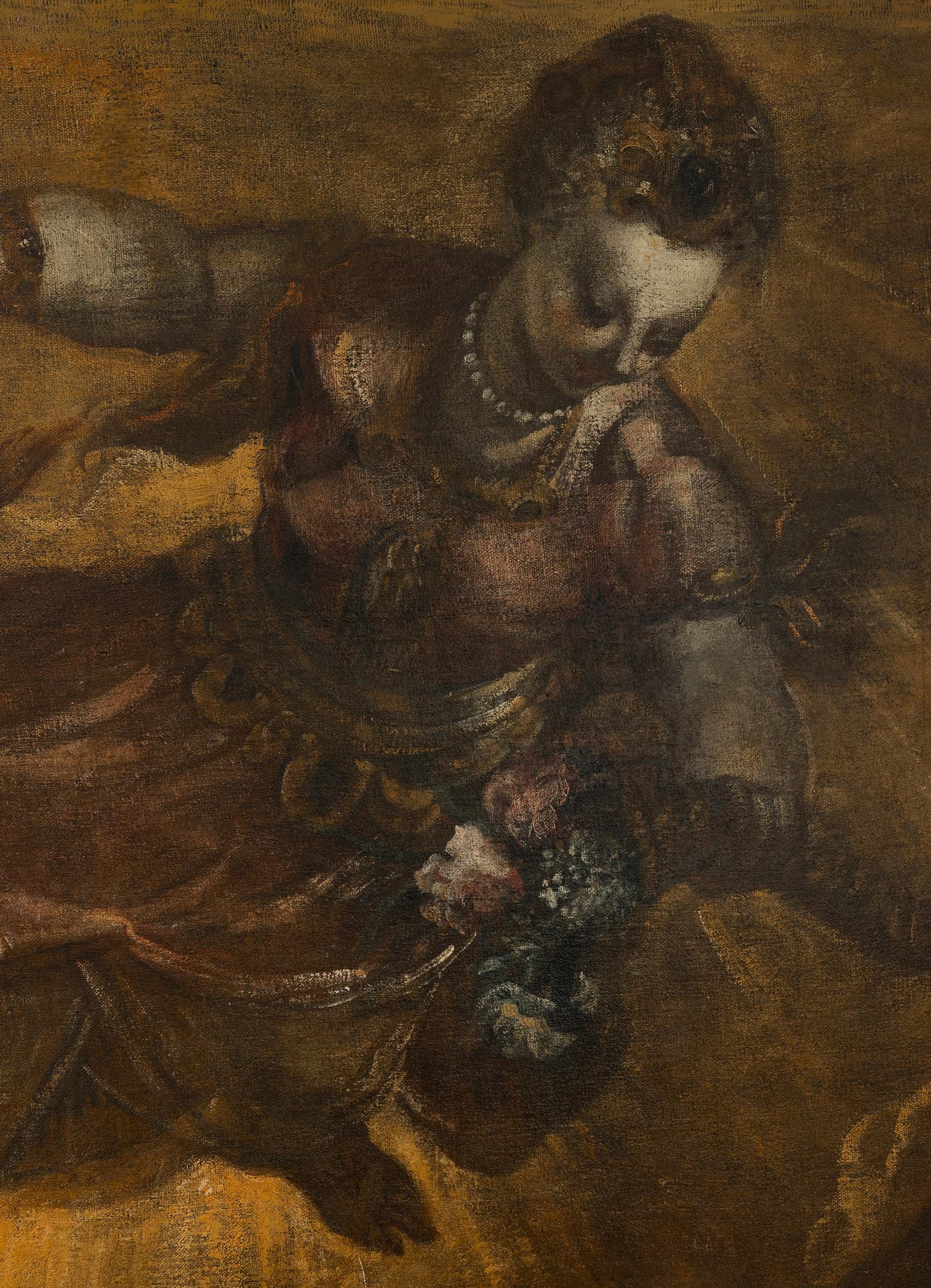 Jacopo Robusti Detto Tintoretto (1519 Venezia-1594 Venezia) e Aiuti la Virtù che Fustiga il Vizio