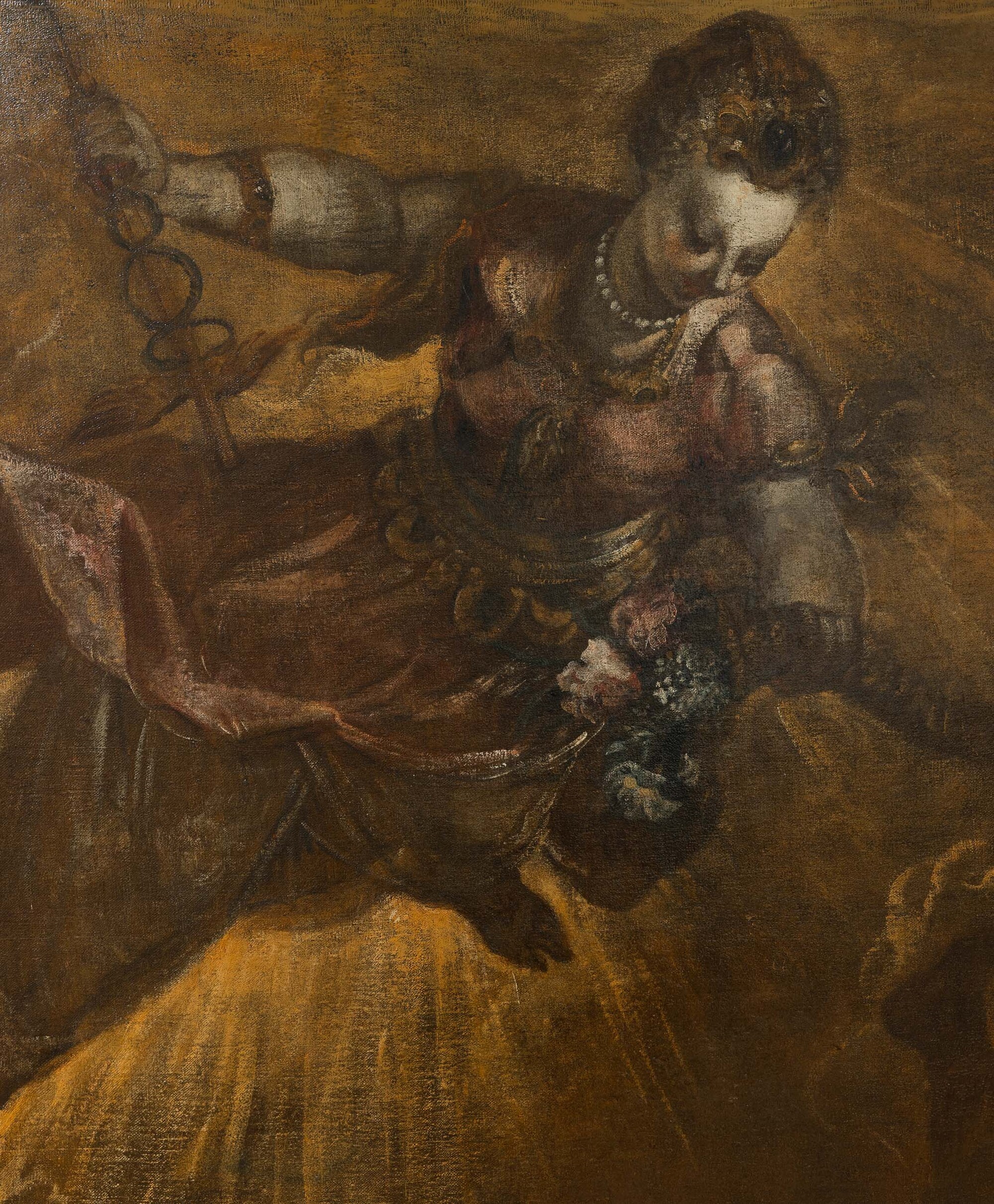 Jacopo Robusti Detto Tintoretto (1519 Venezia-1594 Venezia) e Aiuti la Virtù che Fustiga il Vizio