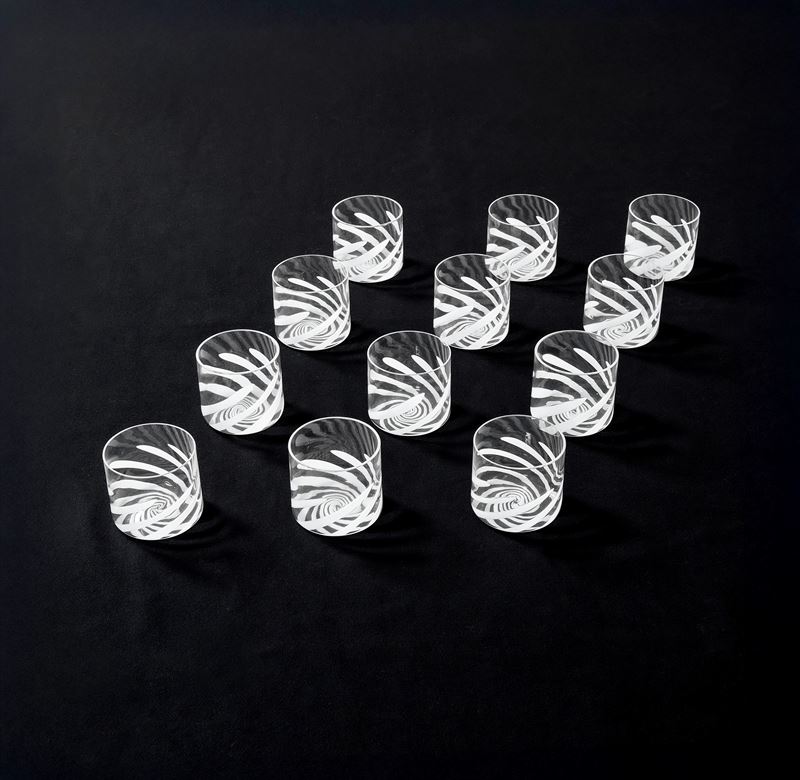 Salviati : Dodici bicchieri  - Asta Design - Cambi Casa d'Aste