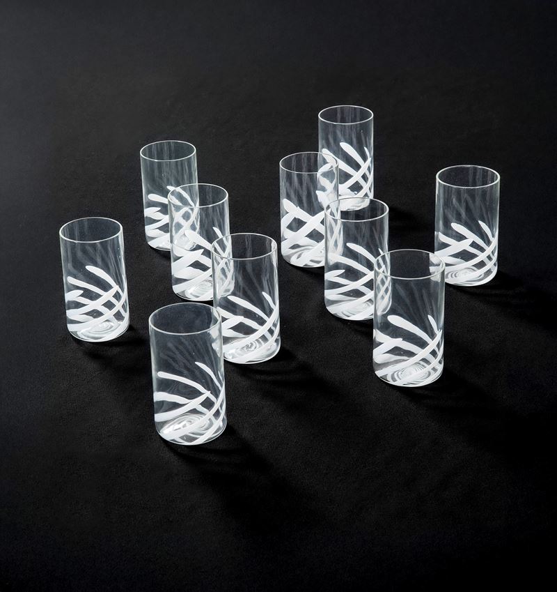 Salviati : Dieci bicchieri  - Auction Design - Cambi Casa d'Aste