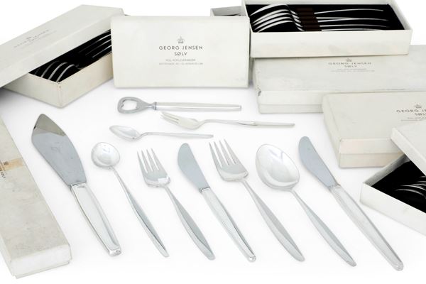 Servizio di posate. Danimarca XX secolo, argentiere Jensen