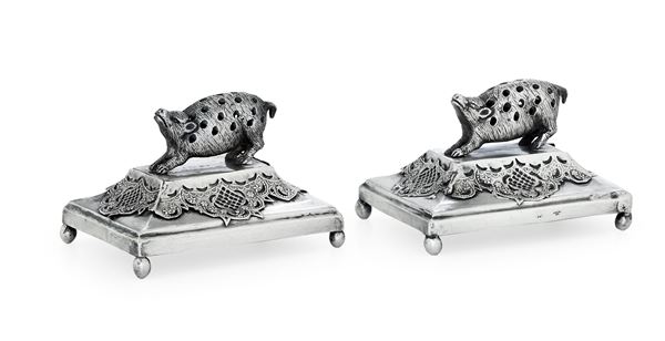 Coppia di porta stuzzicadenti. Milano, Lombardo-Veneto metà del XIX secolo