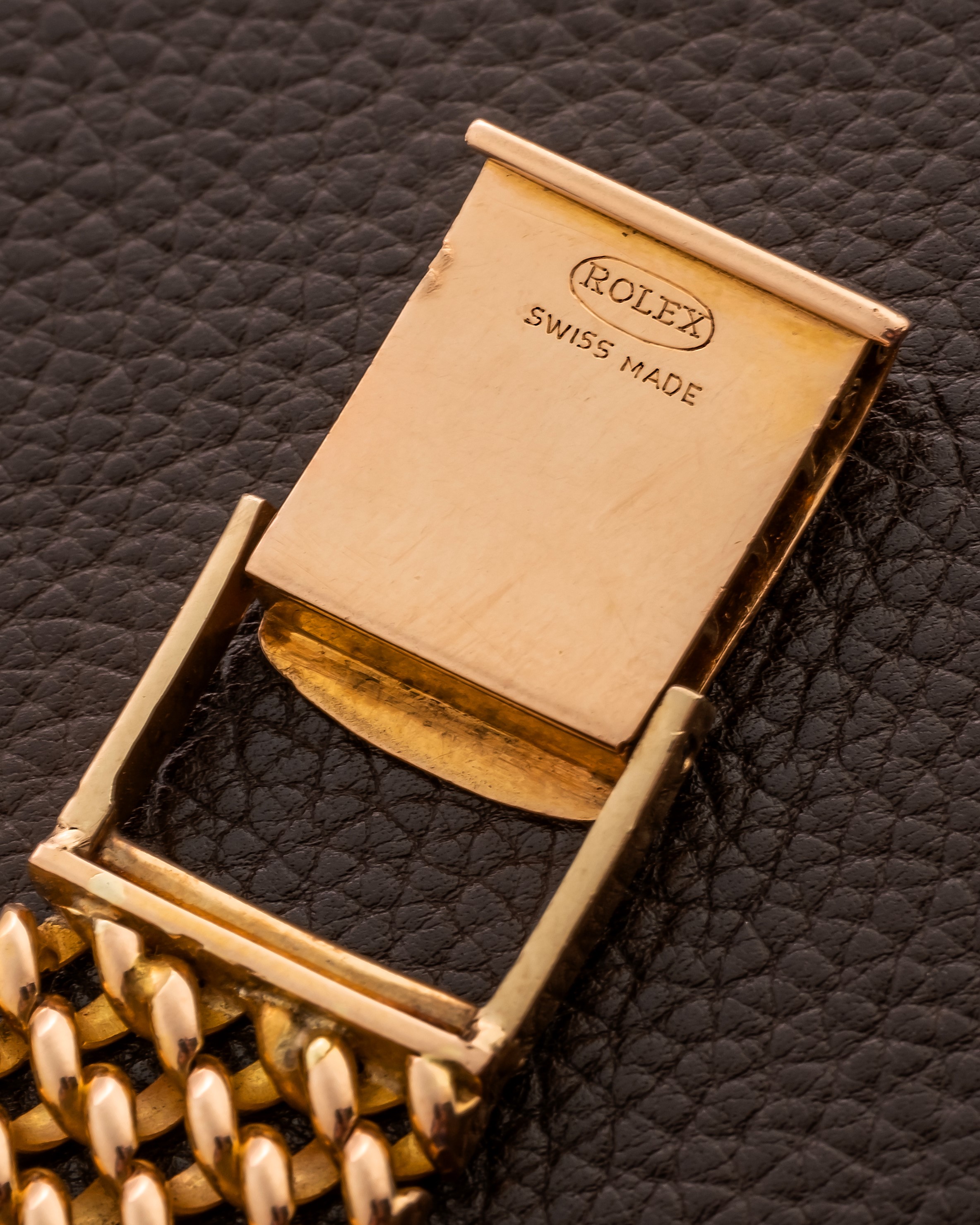 Rolex - Ovetto Ref 3372 in Oro Rosa 18k Secondi al Centro con Bracciale Originale, Circa 1946