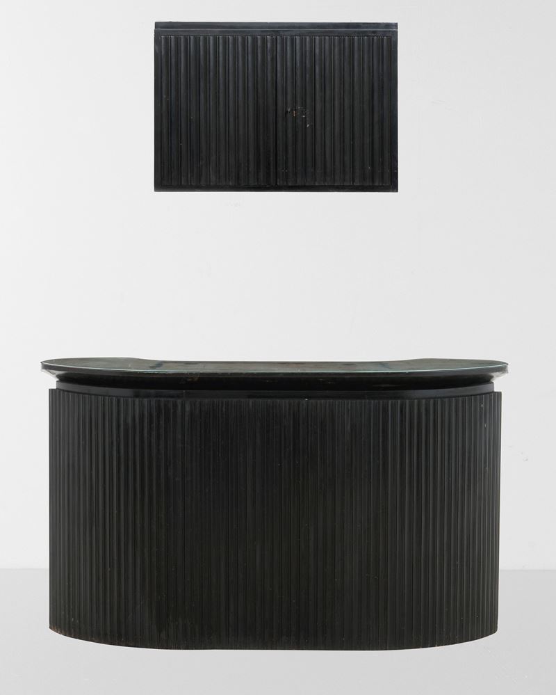 Set bar con bancone e mobile contenitore a parete  - Auction 20th century furnitures - Cambi Casa d'Aste