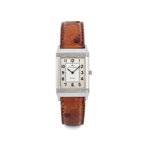 Reverso ref 250.8.86 in acciaio, carica manuale quadrante bitonale, circa 2000