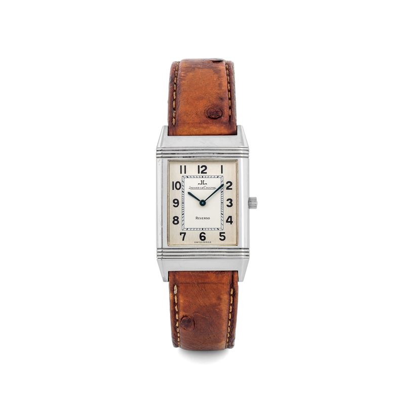Jaeger-LeCoultre : Reverso ref 250.8.86 in acciaio, carica manuale quadrante bitonale, circa 2000  - Asta Orologi da Polso - Cambi Casa d'Aste