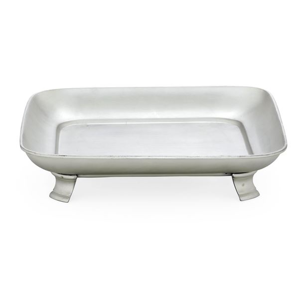 Centrotavola satinato. Argentiere Desiderio Bulzi. Milano. Anni '50