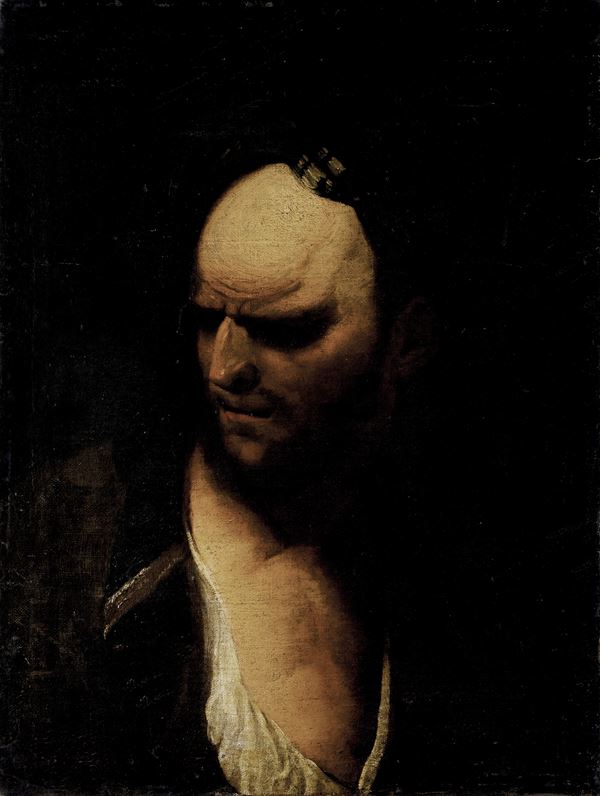 Scuola del XVII secolo Ritratto di uomo con turbante