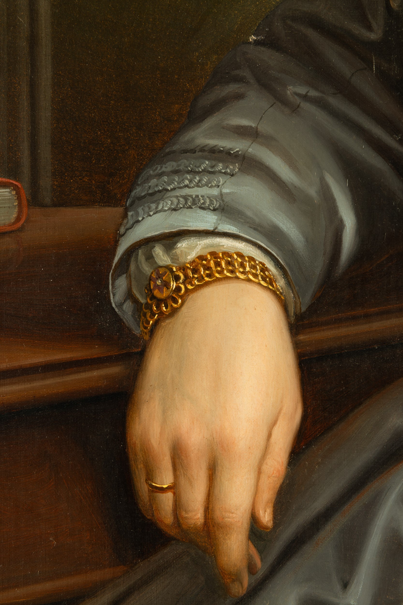 Alfredo Tominz - Ritratto di gentildonna alla scrivania
