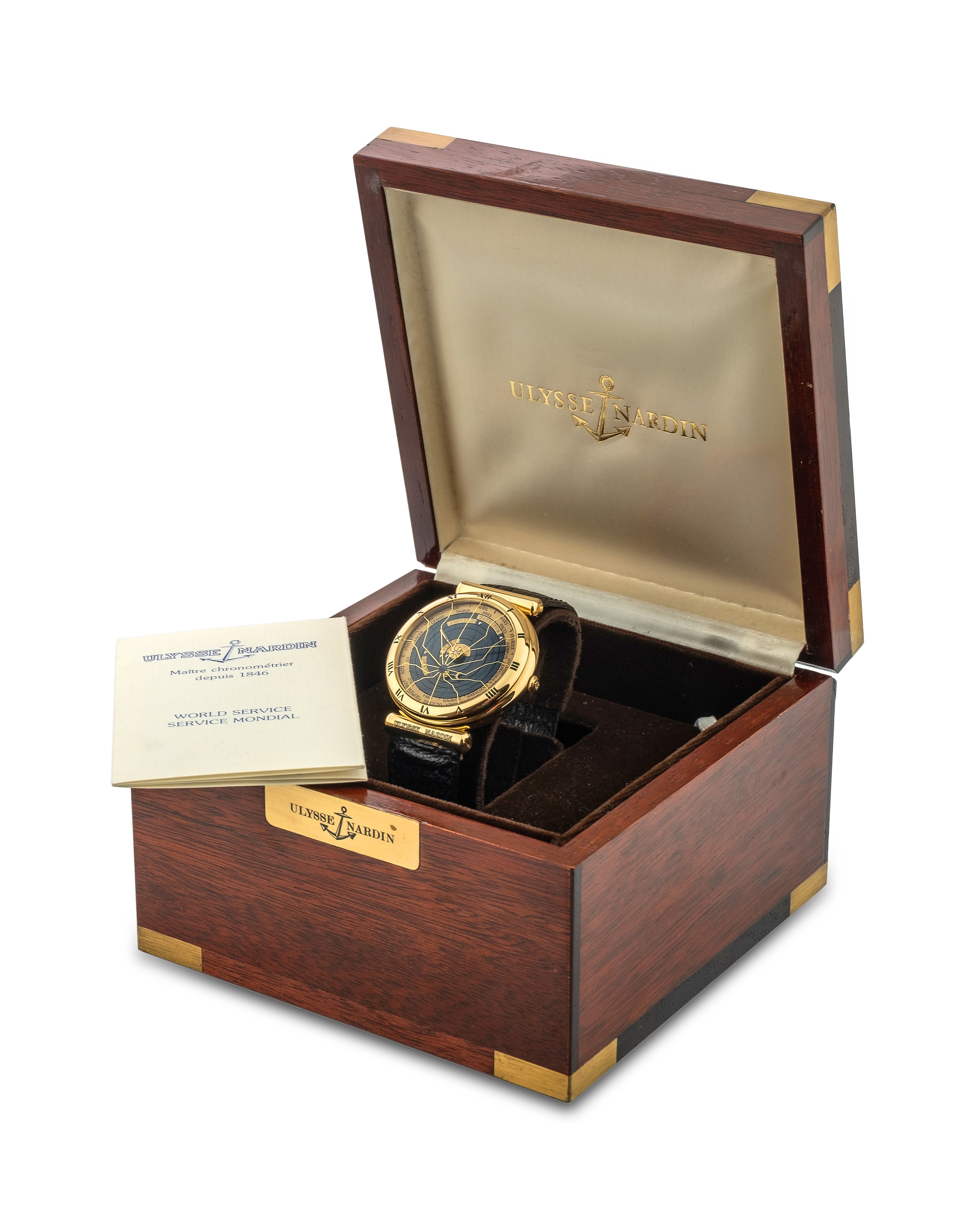 Ulysse Nardin - Planetarium Copernicus Ref 821-22 in Oro Giallo con Quadrante Astronomico, Circa ...