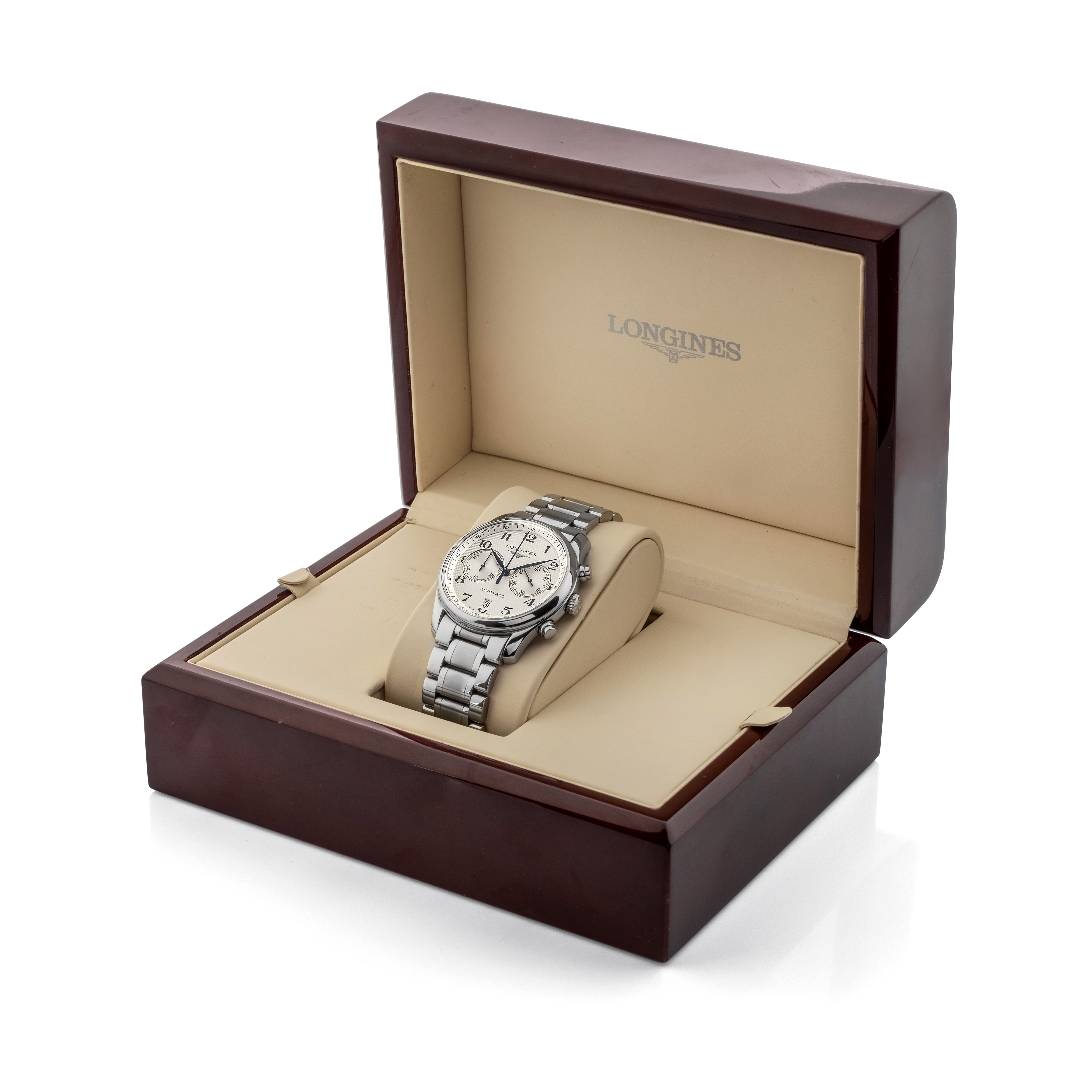 Longines - Master Collection Automatico in Acciaio Cronografo Due Contatori con Datario, Fondello...